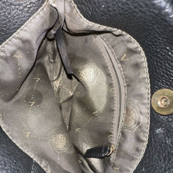 VINCE CAMUTO Black Soft Pebble Leather Crossbody Bag EUC - Picture 5 of 14